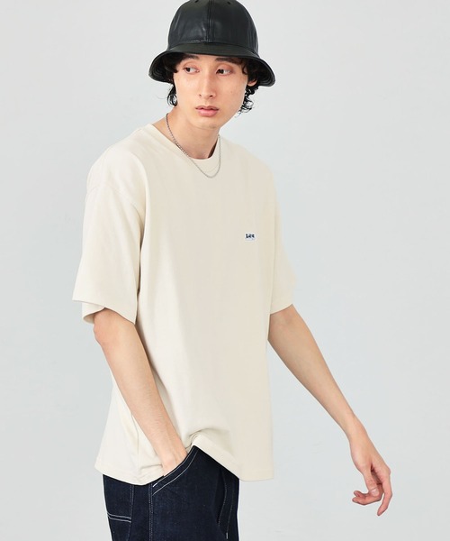 Lee（リー）の「【鹿の子素材】ワンポイント　半袖Tシャツ（Tシャツ/カットソー・メンズ・ブラック/ベージュ/オフホワイト・SMALL/MEDIUM/LARGE/X-LARGE）」の21枚目の写真