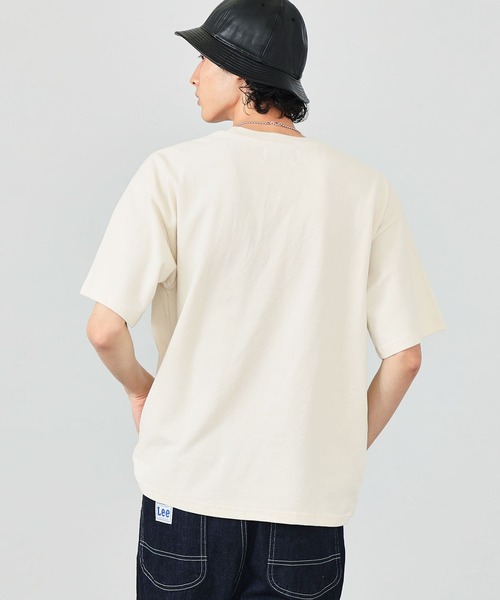 Lee（リー）の「【鹿の子素材】ワンポイント　半袖Tシャツ（Tシャツ/カットソー・メンズ・ブラック/ベージュ/オフホワイト・SMALL/MEDIUM/LARGE/X-LARGE）」の15枚目の写真
