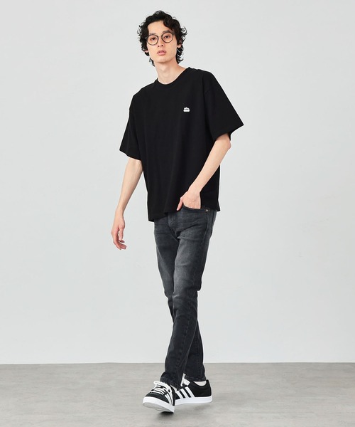 Lee（リー）の「【鹿の子素材】ワンポイント　半袖Tシャツ（Tシャツ/カットソー・メンズ・ブラック/ベージュ/オフホワイト・SMALL/MEDIUM/LARGE/X-LARGE）」の13枚目の写真