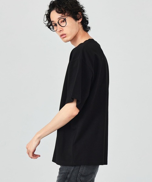 Lee（リー）の「【鹿の子素材】ワンポイント　半袖Tシャツ（Tシャツ/カットソー・メンズ・ブラック/ベージュ/オフホワイト・SMALL/MEDIUM/LARGE/X-LARGE）」の6枚目の写真