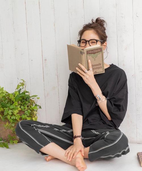 coen by SIZU（コーエンバイシズ）の「coen by SIZU ユニセックスビッグTシャツ（Tシャツ/カットソー・レディース・ホワイト/ブラック/オリーブ/ライム/オレンジ/ナチュラル・MEDIUM/LARGE）」の20枚目の写真