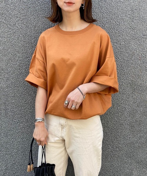 coen by SIZU（コーエンバイシズ）の「coen by SIZU ユニセックスビッグTシャツ（Tシャツ/カットソー・レディース・ホワイト/ブラック/オリーブ/ライム/オレンジ/ナチュラル・MEDIUM/LARGE）」の14枚目の写真