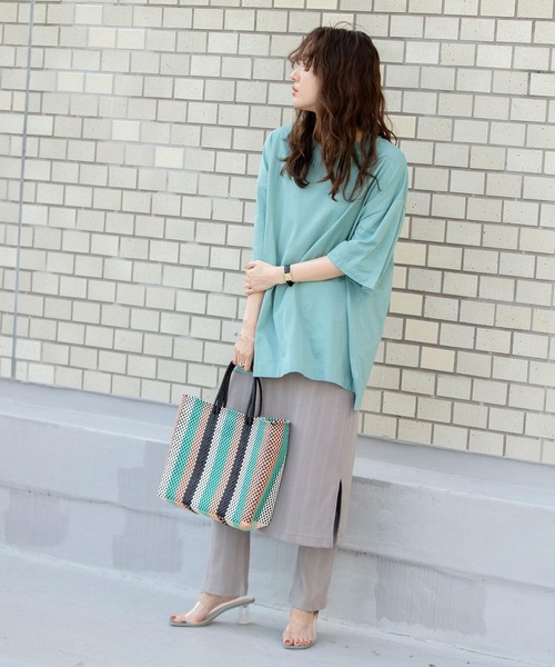 coen by SIZU（コーエンバイシズ）の「coen by SIZU ユニセックスビッグTシャツ（Tシャツ/カットソー・レディース・ホワイト/ブラック/オリーブ/ライム/オレンジ/ナチュラル・MEDIUM/LARGE）」の15枚目の写真