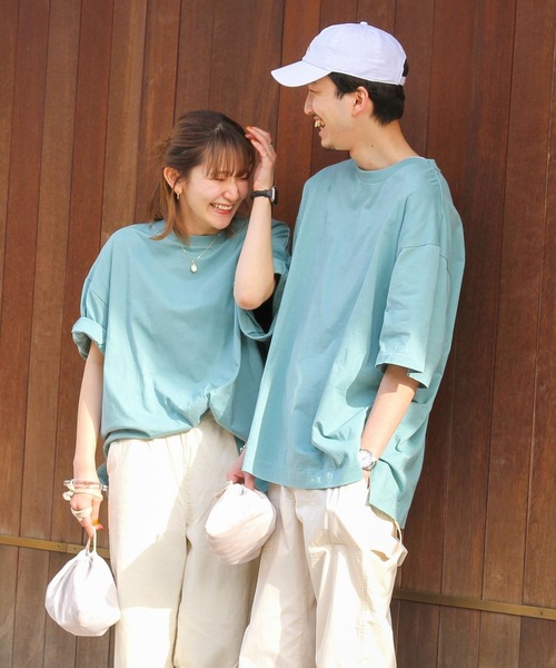 coen by SIZU（コーエンバイシズ）の「coen by SIZU ユニセックスビッグTシャツ（Tシャツ/カットソー・レディース・ナチュラル/オレンジ/ライム・MEDIUM/LARGE）」の4枚目の写真