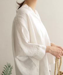 URBAN RESEARCH DOORS | リネンショルダーレーススキッパーブラウス(シャツ/ブラウス)