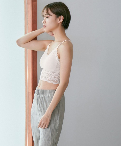 ひんやり冷感カップ付きブラトップ ノ（ナイトブラ）｜Fashion