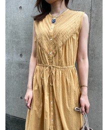 MADEMOISELLE ROPE' | 【手洗い可】コットンドビーピンタックティアードワンピース(ワンピース)