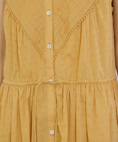 MADEMOISELLE ROPE'（マドモアゼル ロペ）の「【手洗い可】コットンドビーピンタックティアードワンピース（ワンピース・レディース・ダークパープル/イエロー系その他・38）」の13枚目の写真