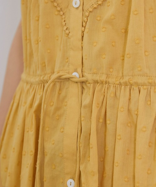 MADEMOISELLE ROPE'（マドモアゼル ロペ）の「【手洗い可】コットンドビーピンタックティアードワンピース（ワンピース・レディース・ダークパープル/イエロー系その他・38）」の15枚目の写真