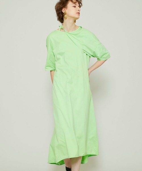 FEMMENT(ファモン)の「【FEMMENT(ファモン)】コットンオーガニッククロスジャージーレイヤードスリーブドレス/cotton organic cross jersey layered sleeve dress(ワンピース・レディース・ブラック/ワイン/ライトグリーン・1)」の13枚目の写真