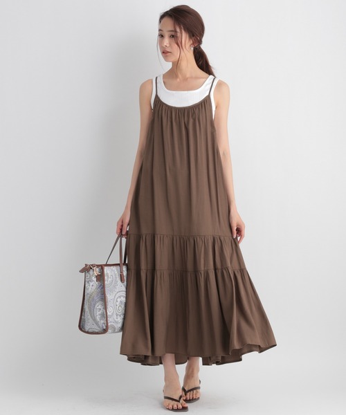 Andemiu（アンデミュウ）の「ランダムテレコタンク953943（タンクトップ・レディース・チャコール/ブラック/ホワイト/ブラウン/オフホワイト・FREE）」の17枚目の写真