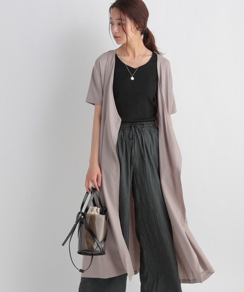 Andemiu（アンデミュウ）の「ランダムテレコタンク953943（タンクトップ・レディース・チャコール/ブラック/ホワイト/ブラウン/オフホワイト・FREE）」の6枚目の写真