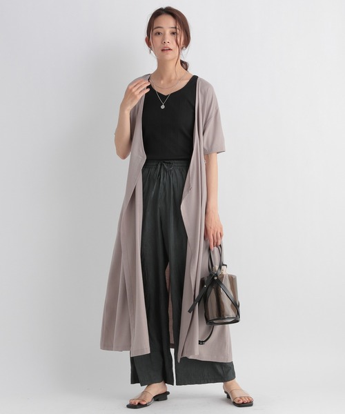 Andemiu（アンデミュウ）の「ランダムテレコタンク953943（タンクトップ・レディース・チャコール/ブラック/ホワイト/ブラウン/オフホワイト・FREE）」の20枚目の写真