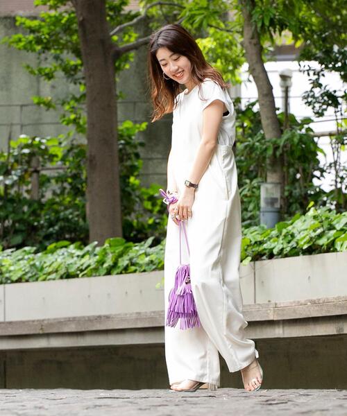 coen(コーエン)の「【2セットアイテム】Tシャツ×キャミサロペット#(サロペット/オーバーオール・レディース・オフホワイト/ブラック/ベージュ/ライム・MEDIUM/LARGE)」の6枚目の写真