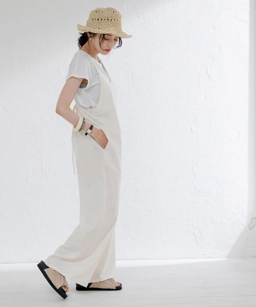 coen(コーエン)の「【2セットアイテム】Tシャツ×キャミサロペット#(サロペット/オーバーオール・レディース・オフホワイト/ブラック/ベージュ/ライム・MEDIUM/LARGE)」の10枚目の写真