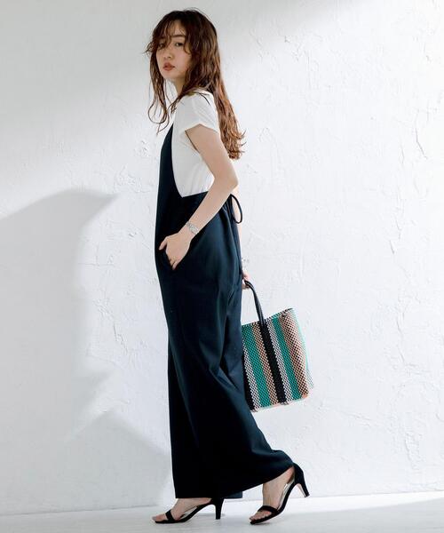 coen(コーエン)の「【2セットアイテム】Tシャツ×キャミサロペット#(サロペット/オーバーオール・レディース・オフホワイト/ブラック/ベージュ/ライム・MEDIUM/LARGE)」の14枚目の写真