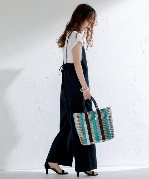 coen(コーエン)の「【2セットアイテム】Tシャツ×キャミサロペット#(サロペット/オーバーオール・レディース・オフホワイト/ブラック/ベージュ/ライム・MEDIUM/LARGE)」の16枚目の写真