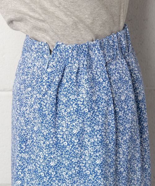 me+em select（ミームセレクト）の「小花柄ミモレマーメイドスカート（スカート・レディース・パープル/ネイビー/ブルー・FREE）」の15枚目の写真
