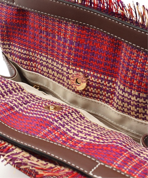 LE TALON（ルタロン）の「LE TALON フリンジラフィアバッグ（トートバッグ・レディース・ベージュ/ネイビー/ピンク・FREE）」の10枚目の写真