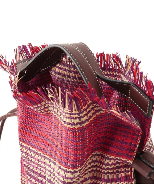 LE TALON（ルタロン）の「LE TALON フリンジラフィアバッグ（トートバッグ・レディース・ベージュ/ネイビー/ピンク・FREE）」の13枚目の写真