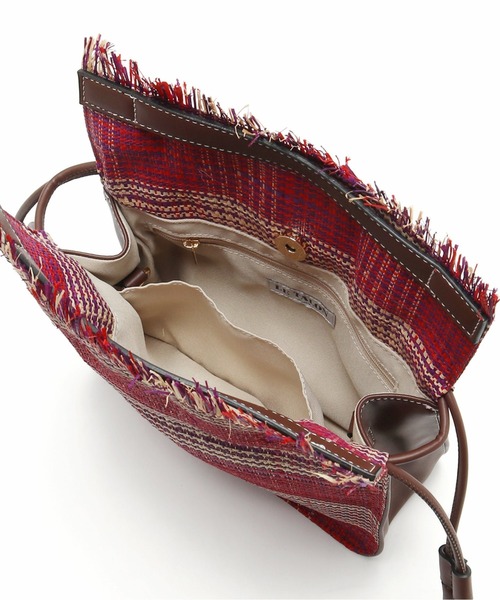 LE TALON（ルタロン）の「LE TALON フリンジラフィアバッグ（トートバッグ・レディース・ベージュ/ネイビー/ピンク・FREE）」の7枚目の写真