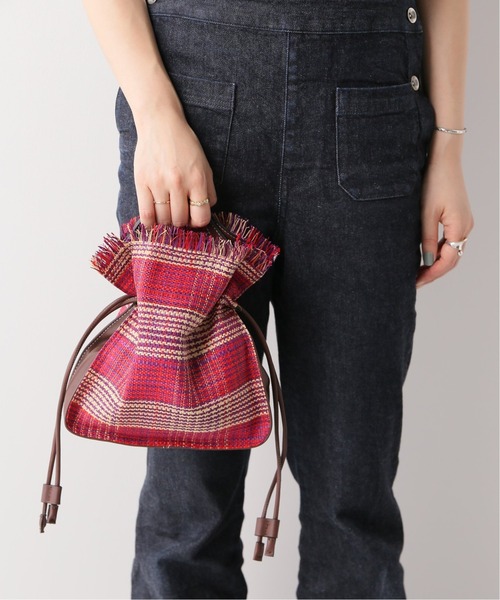 LE TALON（ルタロン）の「LE TALON フリンジラフィアバッグ（トートバッグ・レディース・ベージュ/ネイビー/ピンク・FREE）」の22枚目の写真