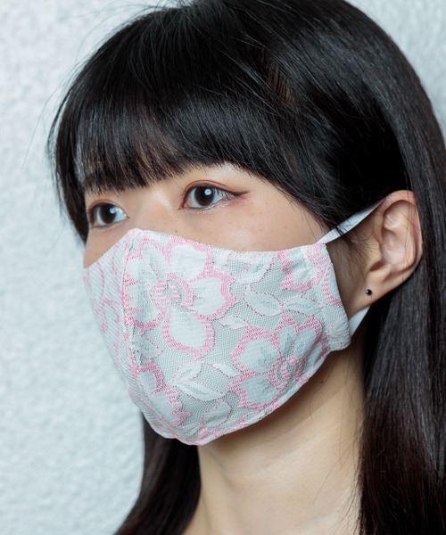 かわいい 日本製 接触冷感 レースマスク