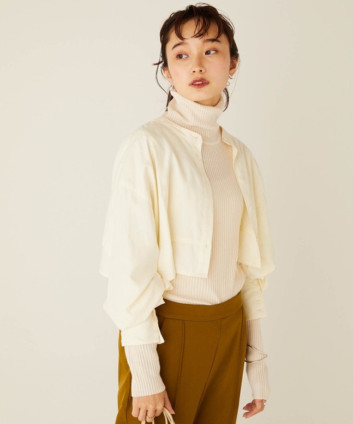 forksy.(フォルクシー)の「【forksy.】マルチウェイアンサンブルワンピース/クロップド長袖ボリューム袖シャツ&ノースリーブワンピース(ワンピース・レディース・ブラック/カーキ/アイボリー/オリーブ/ネイビー・FREE)」の7枚目の写真