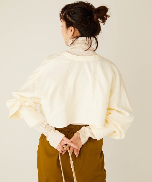 forksy.(フォルクシー)の「【forksy.】マルチウェイアンサンブルワンピース/クロップド長袖ボリューム袖シャツ&ノースリーブワンピース(ワンピース・レディース・ブラック/カーキ/アイボリー/オリーブ/ネイビー・FREE)」の21枚目の写真