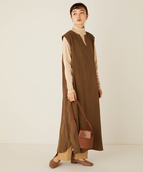 forksy.(フォルクシー)の「【forksy.】マルチウェイアンサンブルワンピース/クロップド長袖ボリューム袖シャツ&ノースリーブワンピース(ワンピース・レディース・ブラック/カーキ/アイボリー/オリーブ/ネイビー・FREE)」の17枚目の写真