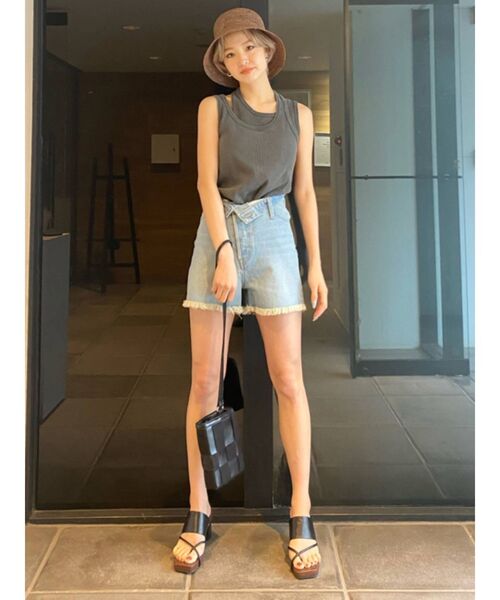 EMODA(エモダ)の「カットレイヤートップ(Tシャツ/カットソー・レディース・グレー/ブラック/ホワイト・FREE)」の19枚目の写真