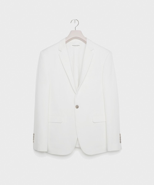 VANQUISH（ヴァンキッシュ）の「VANQUISH / ヴァンキッシュ ストレッチ テーラードジャケット（テーラードジャケット・メンズ・ホワイト/ブラック/ベージュ・SMALL/MEDIUM/LARGE）」の2枚目の写真