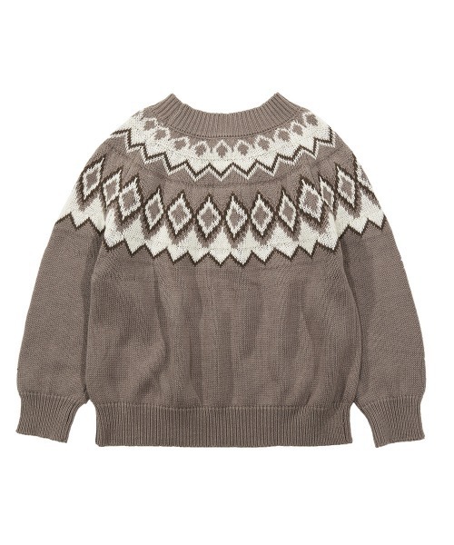 devirock（デビロック）の「ノルディック柄ニット（ニット/セーター・キッズ・グレー系その他/アイボリー・130cm/120cm/140cm/150cm/100cm/110cm/160cm）」の6枚目の写真