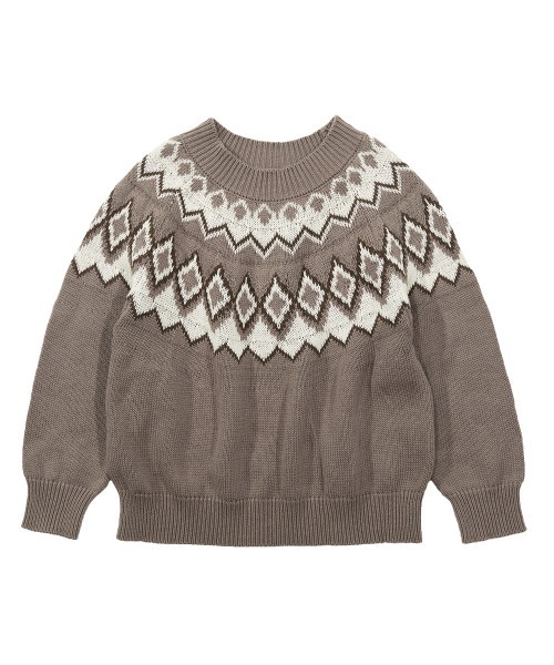 devirock（デビロック）の「ノルディック柄ニット（ニット/セーター・キッズ・グレー系その他/アイボリー・130cm/120cm/140cm/150cm/100cm/110cm/160cm）」の8枚目の写真