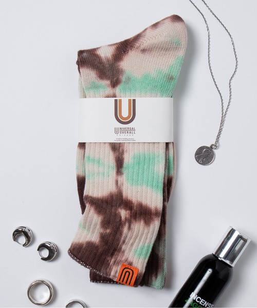 UNIVERSAL OVERALL（ユニバーサルオーバーオール）の「【UNIVERSAL OVERALL】タイダイクルーソックス U-003/LU-401（ソックス/靴下・メンズ・ブラック/パープル/ネイビー/イエロー/オレンジ/その他2/その他1/その他3/その他4/その他5・S/M）」の6枚目の写真