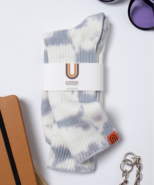 UNIVERSAL OVERALL（ユニバーサルオーバーオール）の「【UNIVERSAL OVERALL】タイダイクルーソックス U-003/LU-401（ソックス/靴下・メンズ・ブラック/パープル/ネイビー/イエロー/オレンジ/その他2/その他1/その他3/その他4/その他5・S/M）」の10枚目の写真