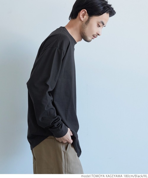 coca（coca）（コカ）の「メンズ　シルキータッチポケットロンT（Tシャツ/カットソー・メンズ・ブラック/ホワイト/ネイビー/カーキ・XL/M/L）」の6枚目の写真