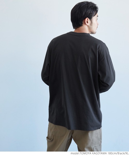 coca（coca）（コカ）の「メンズ　シルキータッチポケットロンT（Tシャツ/カットソー・メンズ・ブラック/ホワイト/ネイビー/カーキ・XL/M/L）」の7枚目の写真