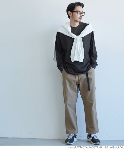 coca（coca）（コカ）の「メンズ　シルキータッチポケットロンT（Tシャツ/カットソー・メンズ・ブラック/ホワイト/ネイビー/カーキ・XL/M/L）」の9枚目の写真