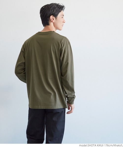 coca（coca）（コカ）の「メンズ　シルキータッチポケットロンT（Tシャツ/カットソー・メンズ・ブラック/ホワイト/ネイビー/カーキ・XL/M/L）」の11枚目の写真