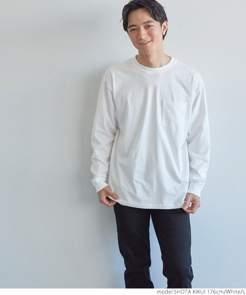 coca（coca）（コカ）の「メンズ　シルキータッチポケットロンT（Tシャツ/カットソー・メンズ・ブラック/ホワイト/ネイビー/カーキ・XL/M/L）」の18枚目の写真