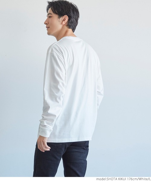 coca（coca）（コカ）の「メンズ　シルキータッチポケットロンT（Tシャツ/カットソー・メンズ・ブラック/ホワイト/ネイビー/カーキ・XL/M/L）」の19枚目の写真