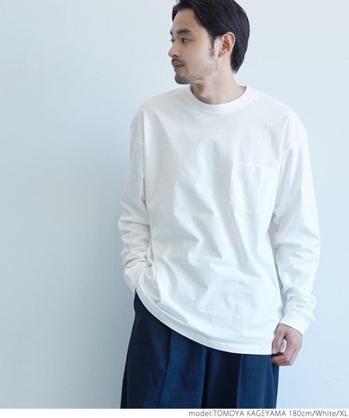 coca（coca）（コカ）の「メンズ　シルキータッチポケットロンT（Tシャツ/カットソー・メンズ・ブラック/ホワイト/ネイビー/カーキ・XL/M/L）」の20枚目の写真