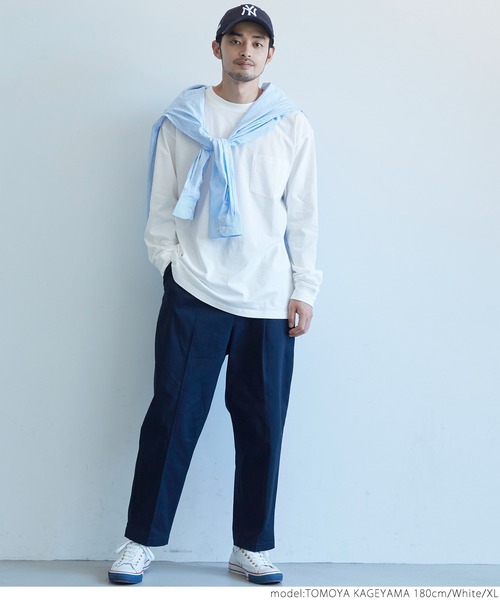 coca（coca）（コカ）の「メンズ　シルキータッチポケットロンT（Tシャツ/カットソー・メンズ・ブラック/ホワイト/ネイビー/カーキ・XL/M/L）」の22枚目の写真