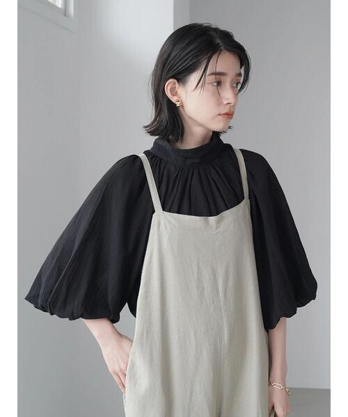 AMERICAN HOLIC（アメリカンホリック）の「バルーンスリーブハイネックブラウス（シャツ/ブラウス・レディース・モカ/ブラック・M/L）」の8枚目の写真