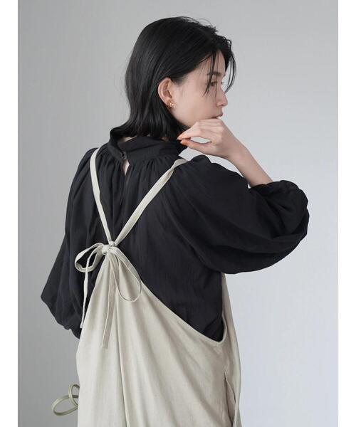 AMERICAN HOLIC（アメリカンホリック）の「バルーンスリーブハイネックブラウス（シャツ/ブラウス・レディース・モカ/ブラック・M/L）」の9枚目の写真