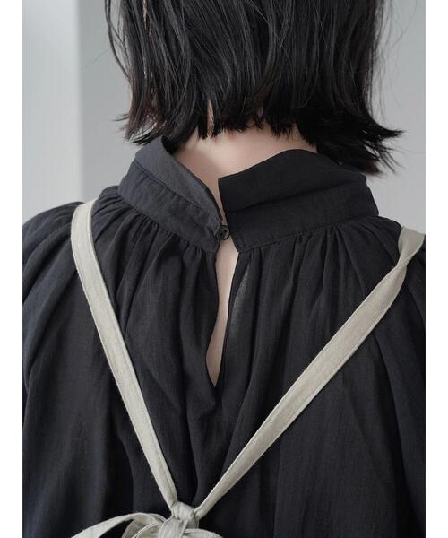 AMERICAN HOLIC（アメリカンホリック）の「バルーンスリーブハイネックブラウス（シャツ/ブラウス・レディース・モカ/ブラック・M/L）」の11枚目の写真