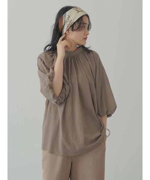 AMERICAN HOLIC（アメリカンホリック）の「バルーンスリーブハイネックブラウス（シャツ/ブラウス・レディース・モカ/ブラック・M/L）」の17枚目の写真