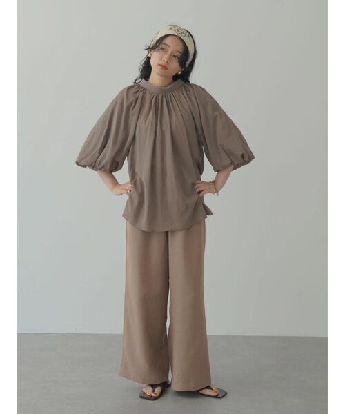 AMERICAN HOLIC（アメリカンホリック）の「バルーンスリーブハイネックブラウス（シャツ/ブラウス・レディース・モカ/ブラック・M/L）」の20枚目の写真