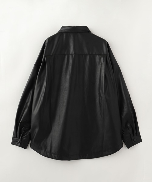 ADPOSION(アドポーション)の「フェイクレザー バルーンシルエットCPOジャケット(シャツ/ブラウス・メンズ・モカ/ブラック/ホワイト・MEDIUM/LARGE/X-LARGE)」の13枚目の写真